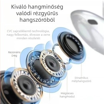 Jin Sanding kábeles fülhallgató kerek dugóval, Android-kompatibilis, mikrofonos, fehér, 1 pár