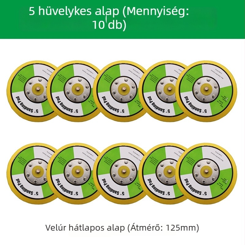 5 hüvelykes pneumatikus csiszoló, kézi, száraz csiszolás, 125 mm, autóápoláshoz