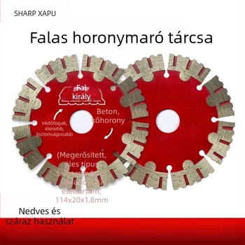 Száraz vágáshoz tervezett gyémánt vágókorong kerámia és márvány számára, forró préselt kobalt-tartalmú ötvözet kerámialap, hornyolt