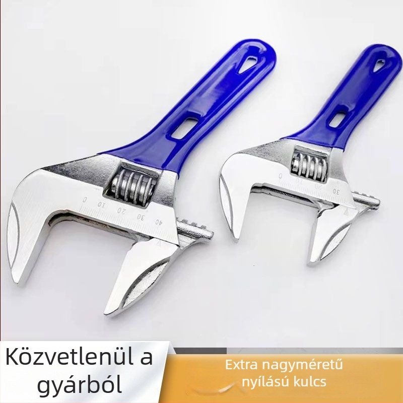 Ipari állítható kulcs széles nyílással vízvezetékhez és fürdőszobához