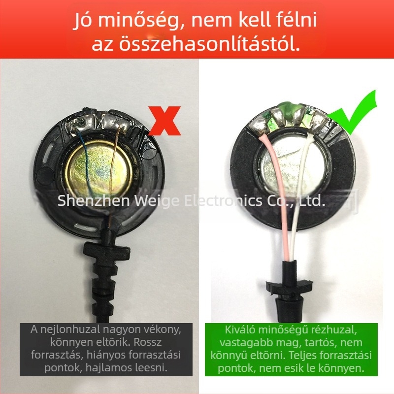 Kábeles egyoldali fülhallgató D-típusú szimultán tolmácsoláshoz, konferenciákhoz és múzeumi idegenvezetéshez