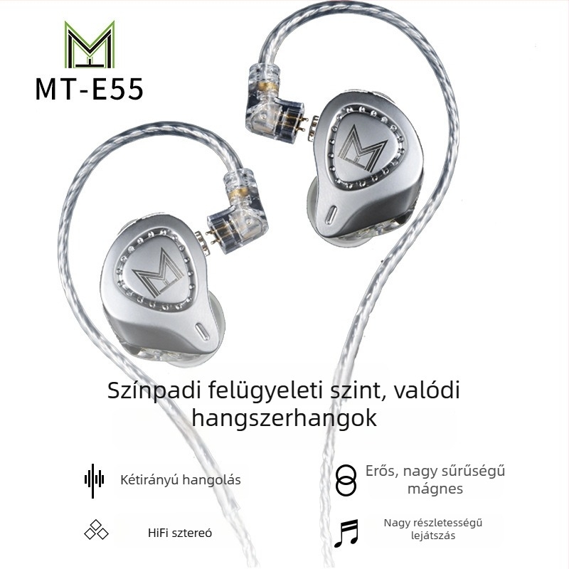 MT-E55 in-ear monitorozó fülhallgató, 16 meghajtóval, kettős dinamika meghajtóval, élő énekléshez