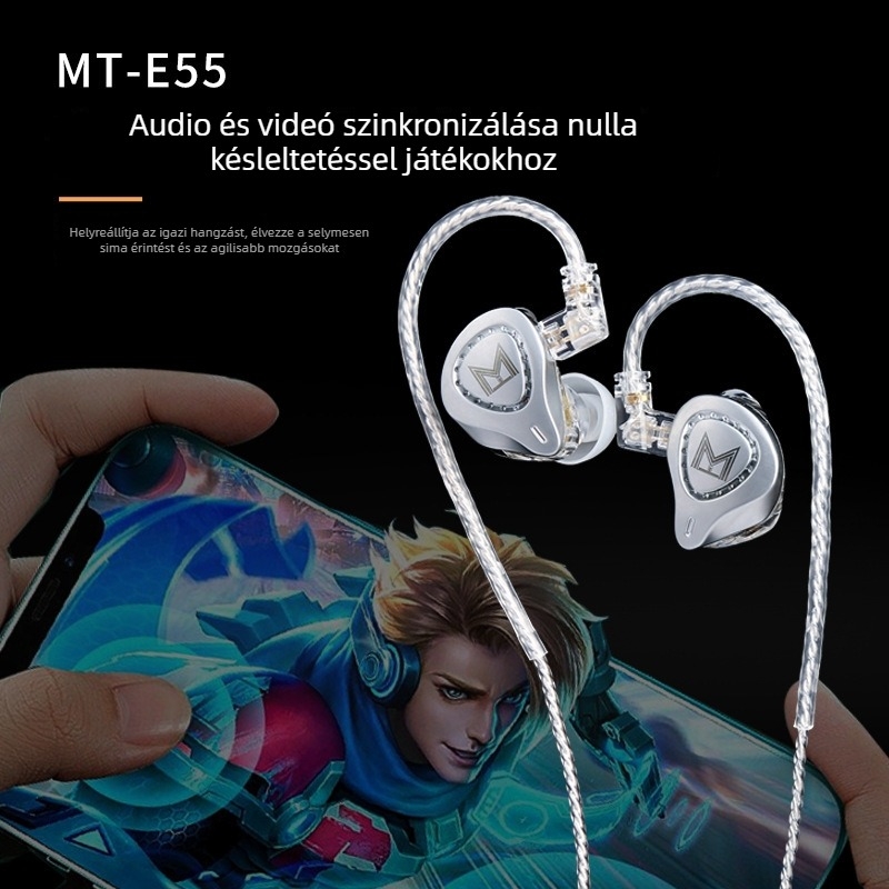 MT-E55 in-ear monitorozó fülhallgató, 16 meghajtóval, kettős dinamika meghajtóval, élő énekléshez