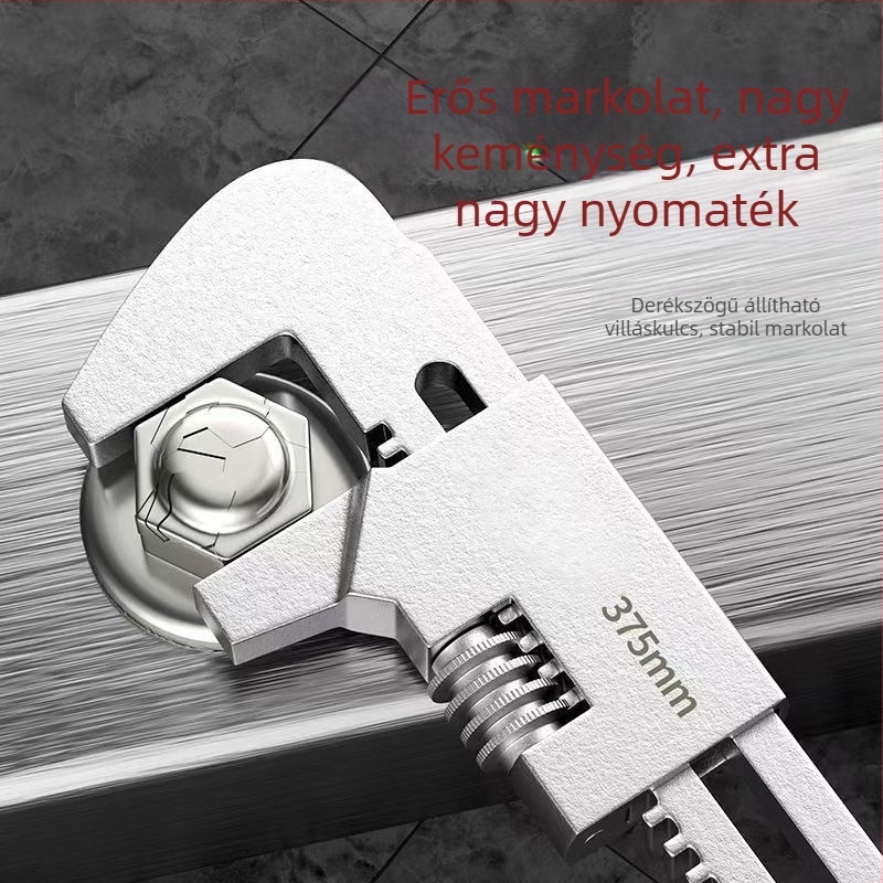 F-típusú többfunkciós derékszögű állítható nyitott végű kulcs, ultra vékony profilú vízvezeték-szerelő kulcs, nagy nyílással