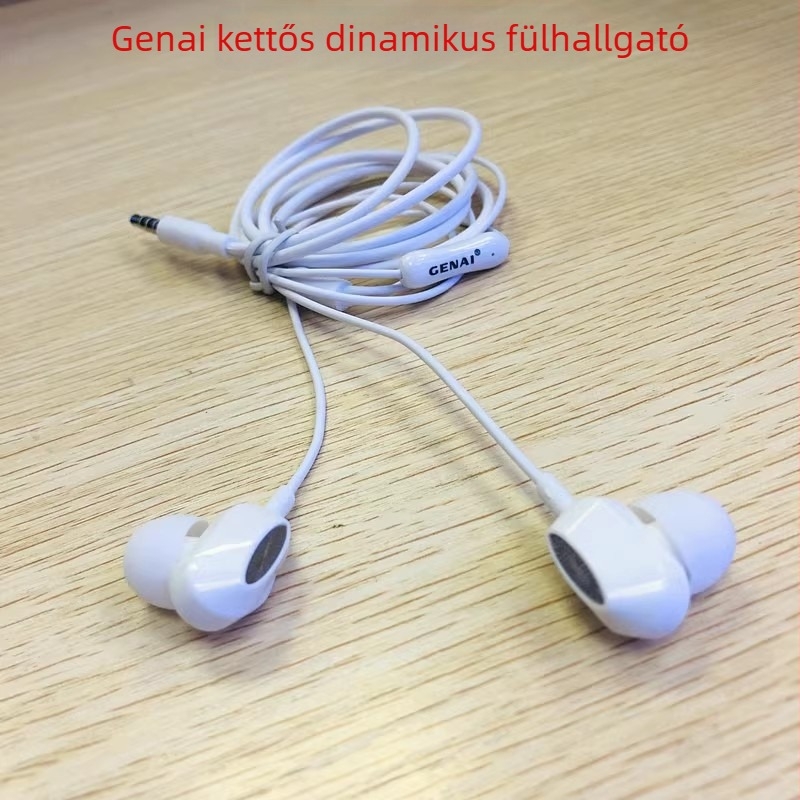 Gnai M50 vezetékes fülbe helyezhető fejhallgató, kettős dinamikus meghajtóval és mikrofonnal, univerzálisan kompatibilis