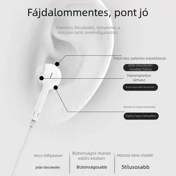 Vezetékes fülhallgató Type-C csatlakozással, játékokhoz, zajcsökkentéssel, mikrofonnal, Xiaomi, Oppo, Huawei, Honor és Vivo kompatibilis, in-ear
