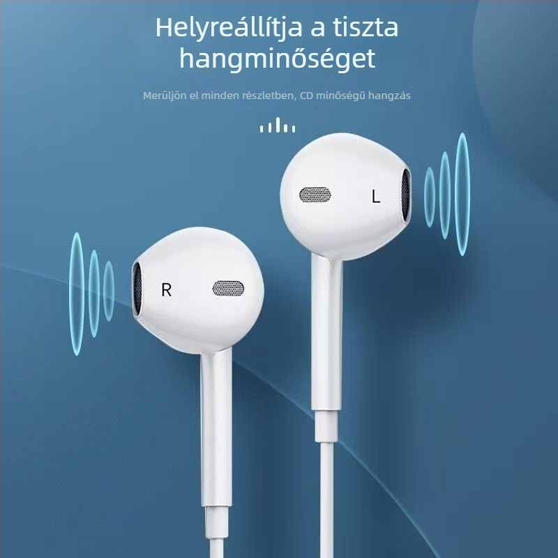 Vezetékes fülhallgató Type-C csatlakozással, játékokhoz, zajcsökkentéssel, mikrofonnal, Xiaomi, Oppo, Huawei, Honor és Vivo kompatibilis, in-ear