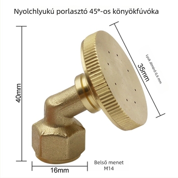 Beállítható ívelt fúvóka atomizáló permetező - otthoni kerthez, nyolc lyukkal