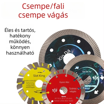 Gyémánt vágókorong száraz kővágáshoz, vitrifikált csempéhez és márványhoz