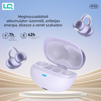 Klip-es sport Bluetooth fülhallgató, vezeték nélküli, hosszú üzemidő, nagy akkumulátor, kényelmes viselet, kiváló hangminőség, új modell