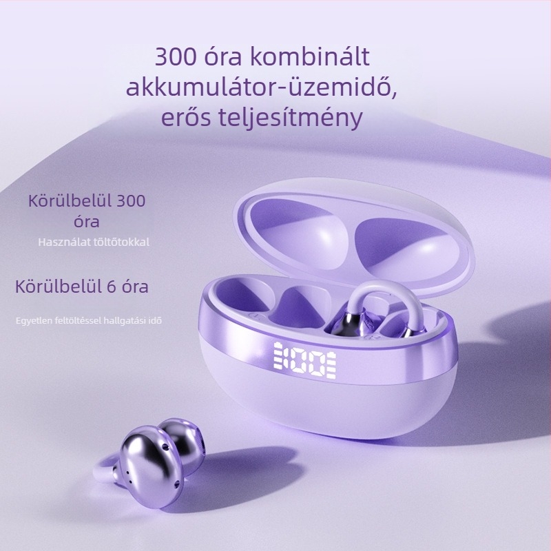 Bluetooth fülhallgató nyitott dizájnnal, fül-clip típusú, sportos vízálló, TWS, hosszú üzemidő