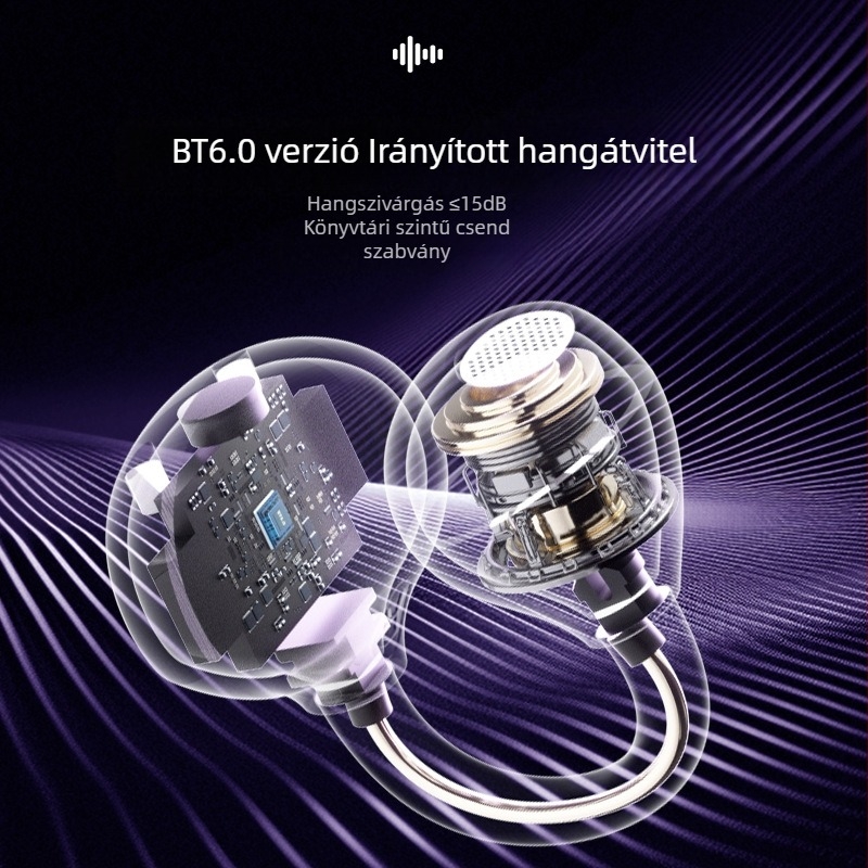 Bluetooth fülhallgató nyitott dizájnnal, fül-clip típusú, sportos vízálló, TWS, hosszú üzemidő