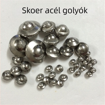 304 rozsdamentes acél golyó, polírozott felület, repülő tányér alakú - méretek 3x5, 3.5x5.5, 6.35x6.4