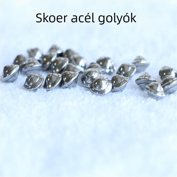 304 rozsdamentes acél golyó, polírozott felület, repülő tányér alakú - méretek 3x5, 3.5x5.5, 6.35x6.4