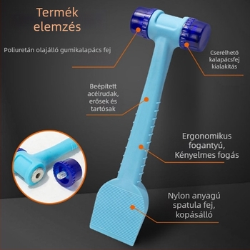 2 az 1-ben gumikalapács ajtók és ablakok szereléséhez és csempefugák tömítéséhez