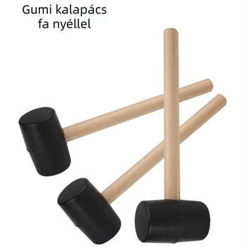 Gumi kalapács gömbfejű, beépítéshez, speciális bőrfejű kalapács csempéhez, márványhoz és lemezfémhez
