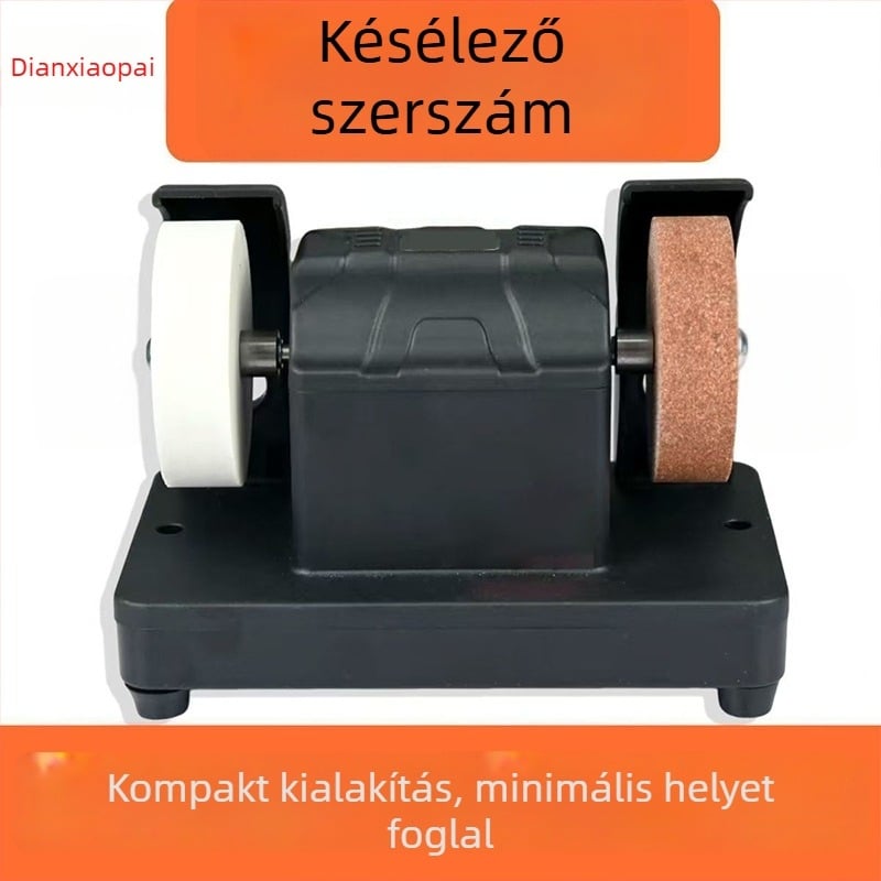 Asztali kétkorongos csiszoló- és polírozógép, háztartási használatra, folyamatos sebességszabályozással