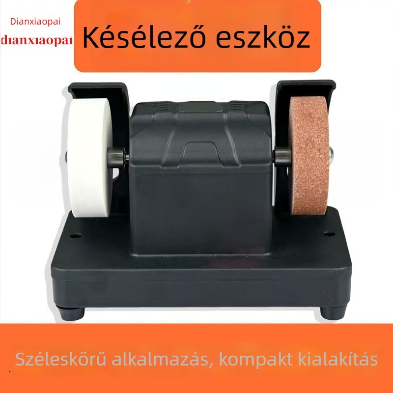 Asztali kétkorongos csiszoló- és polírozógép, háztartási használatra, folyamatos sebességszabályozással