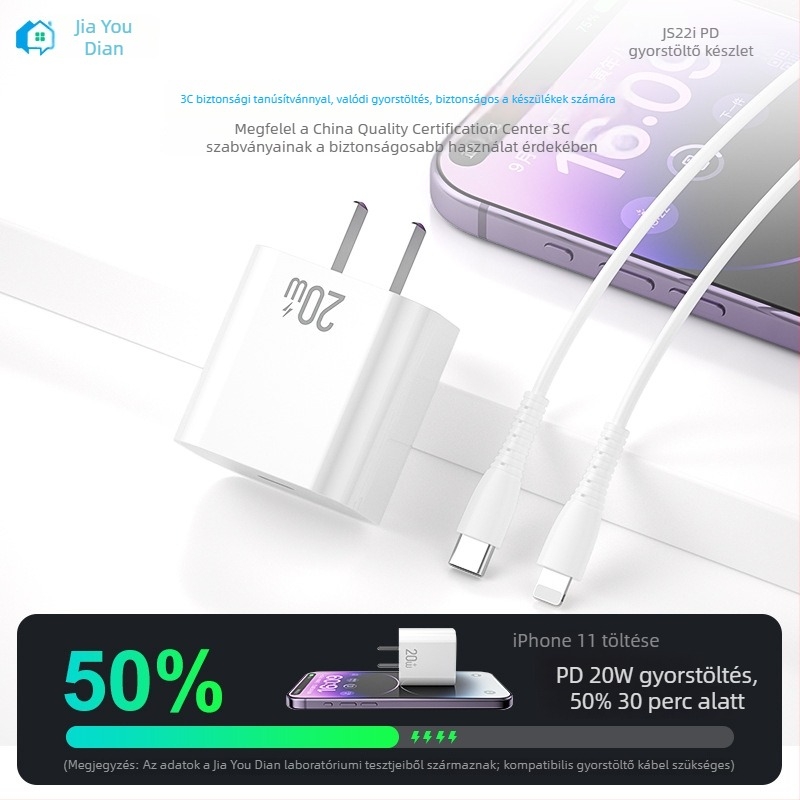 Apple PD20W USB-C kábelkészlet gyors töltéshez