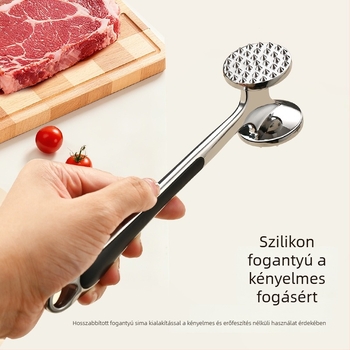 Rozsdamentes acél húsklopfoló kalapács steakhez, konyhai és professzionális használatra