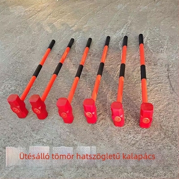 8 lb-os törőkalapács műanyag nyéllel, karbonszénacél fej, rezgéscsillapító, otthoni felhasználás