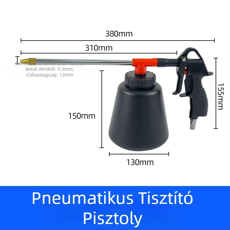 Pneumatikus magasnyomású mosópisztoly autómosáshoz és motor tisztításához, állítható levegőpumpával