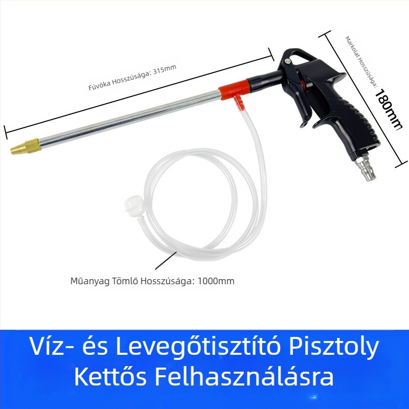 Pneumatikus magasnyomású mosópisztoly autómosáshoz és motor tisztításához, állítható levegőpumpával