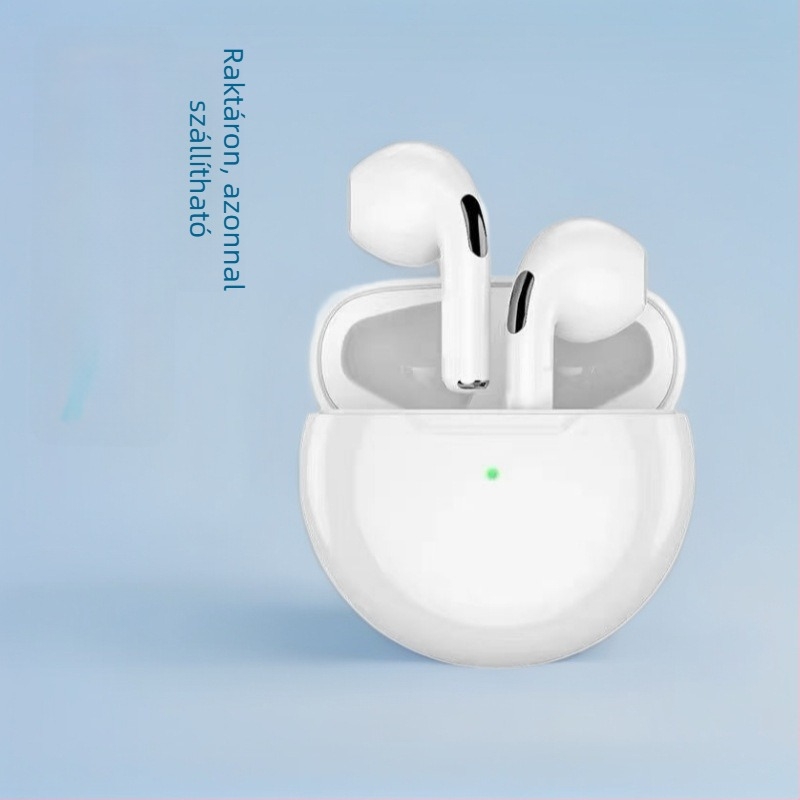 Pro6 Bluetooth fejhallgató J6 – valódi vezeték nélküli sztereó, 5.3 HD hívások, kétoldalú TWS játék fejhallgató
