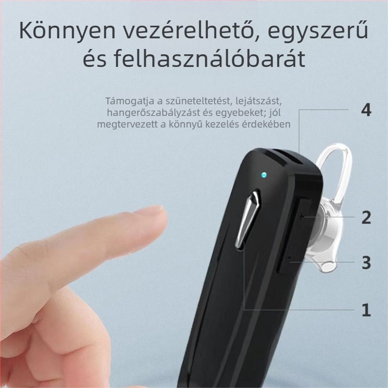Bluetooth 4.1 egyoldalas fülhallgató mély basszussal, hívásokhoz és zenéhez, kompatibilis Android, iPhone és Type-C eszközökkel