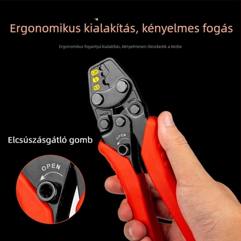 Hideg préselésű krimpelőfogó üres terminálokhoz, többfunkciós rézvezeték krimpelő, krimpelőfogó ratchet mechanizmussal