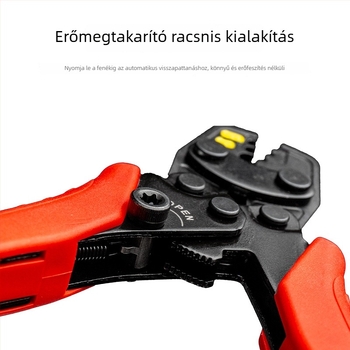 Hideg préselésű krimpelőfogó üres terminálokhoz, többfunkciós rézvezeték krimpelő, krimpelőfogó ratchet mechanizmussal