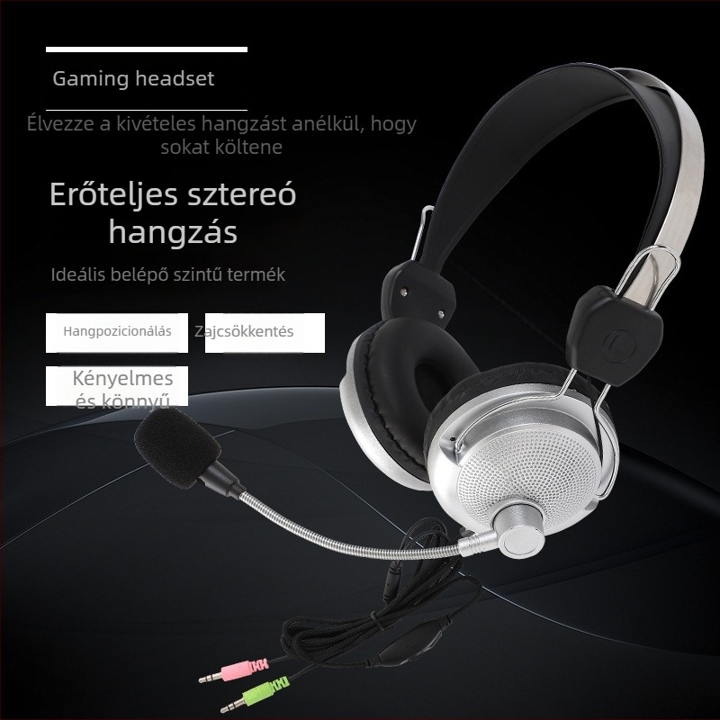 301 Üzleti over-ear fejhallgató mikrofonral hívásokhoz és játékhoz
