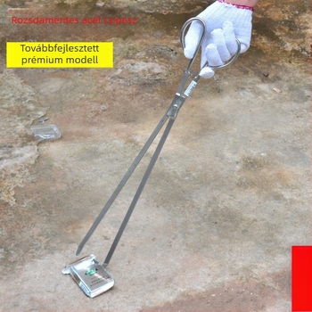 Rozsdamentes acél hosszú grillcsipesz grillsütőkhöz, szénkezeléshez és hulladékgyűjtéshez, 52/54 cm