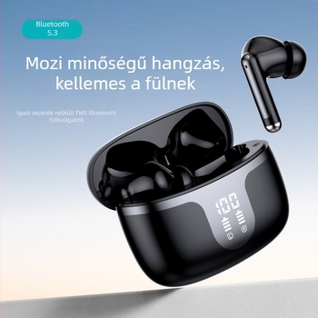 S48 vezeték nélküli Bluetooth fülhallgató, TWS5.3, sportos zene, gaming stílus, valódi vezeték nélküli