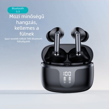 S48 vezeték nélküli Bluetooth fülhallgató, TWS5.3, sportos zene, gaming stílus, valódi vezeték nélküli