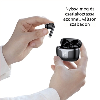 S48 vezeték nélküli Bluetooth fülhallgató, TWS5.3, sportos zene, gaming stílus, valódi vezeték nélküli