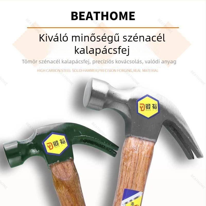 Karmantyús kalapács farú nyelekkel – szénacél fej, ideális faragáshoz, építéshez és háztartási munkákhoz
