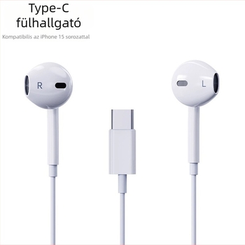 15. generációs USB-C vezetékes fülhallgató, beépített vezérléssel, in-ear, iPhone 17 Pro Max-kompatibilis