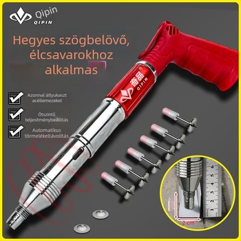 Kompakt, teljes acélból készült mini szögbelövő hangtompítóval — integrált szerelőeszköz a mennyezethez