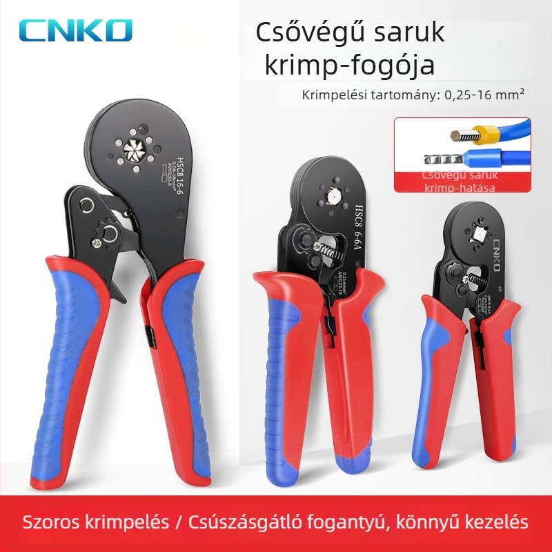 CNKO HSC86-4A Krimpelő fogó európai stílusú cső terminálokhoz – Vezetékek csatlakoztatásához