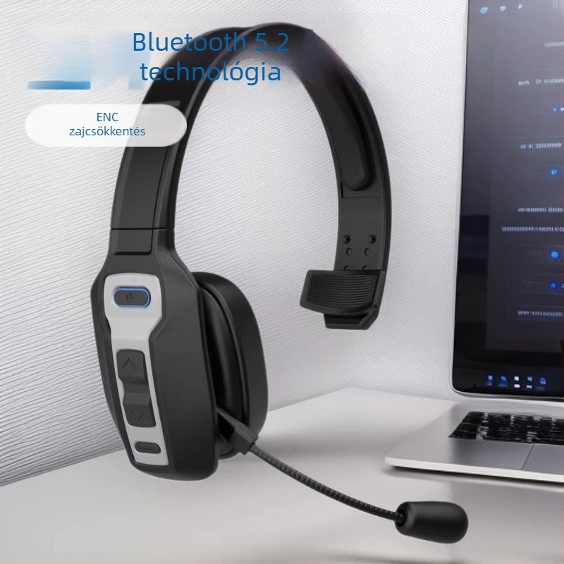 Vezeték nélküli Bluetooth 5.2 ENC zajcsökkentő headset hívásokhoz, egyoldalas fülhallgató