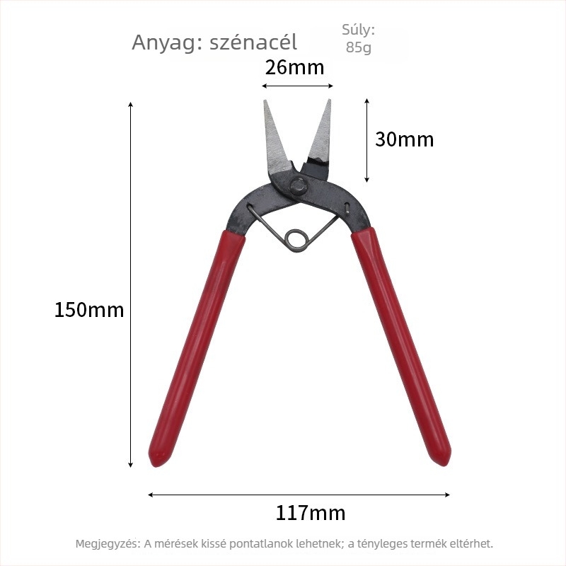 DIY fogó – kézműves, többfunkciós ékszerfogó éles szájú, fogak nélkül, lapos állkapcsokkal gyűrűk nyitásához és akasztáshoz