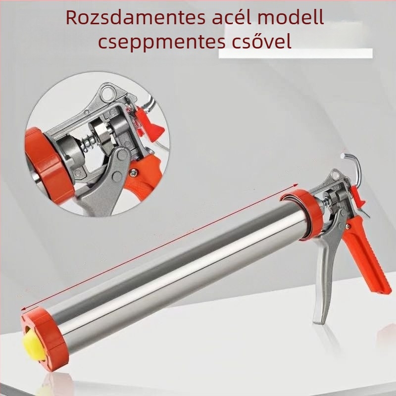 Strukturális ragasztópisztoly rozsdamentes acél ötvözetből, nagy viszkozitású, univerzális, munkaerő-megtakarító