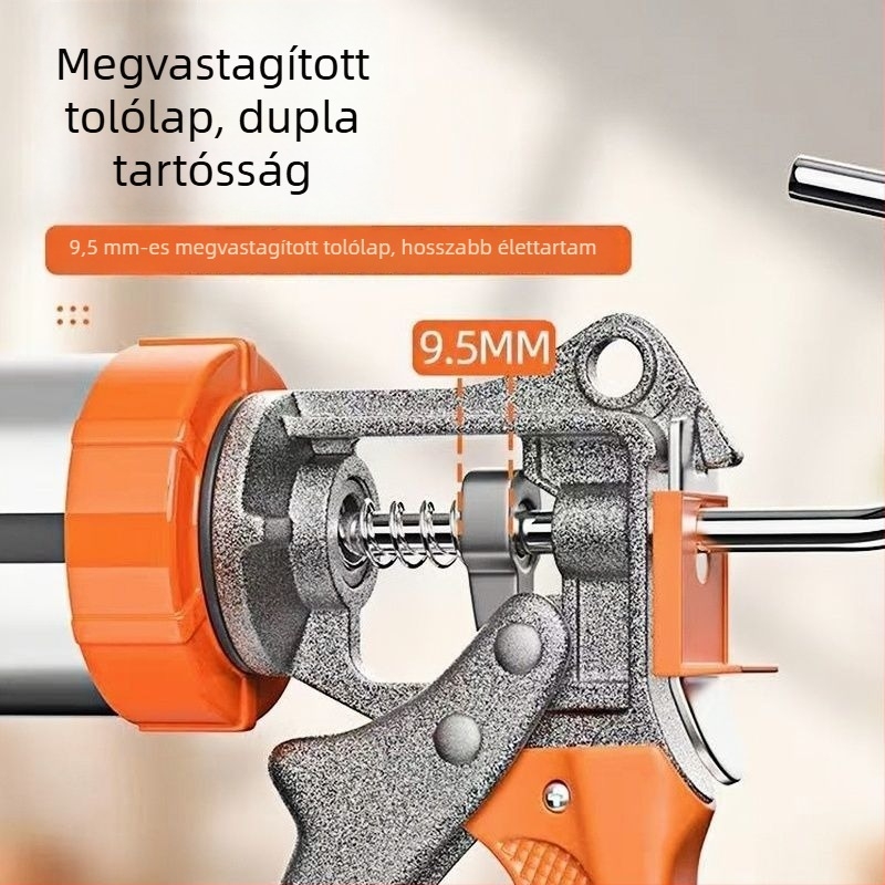 Strukturális ragasztópisztoly rozsdamentes acél ötvözetből, nagy viszkozitású, univerzális, munkaerő-megtakarító