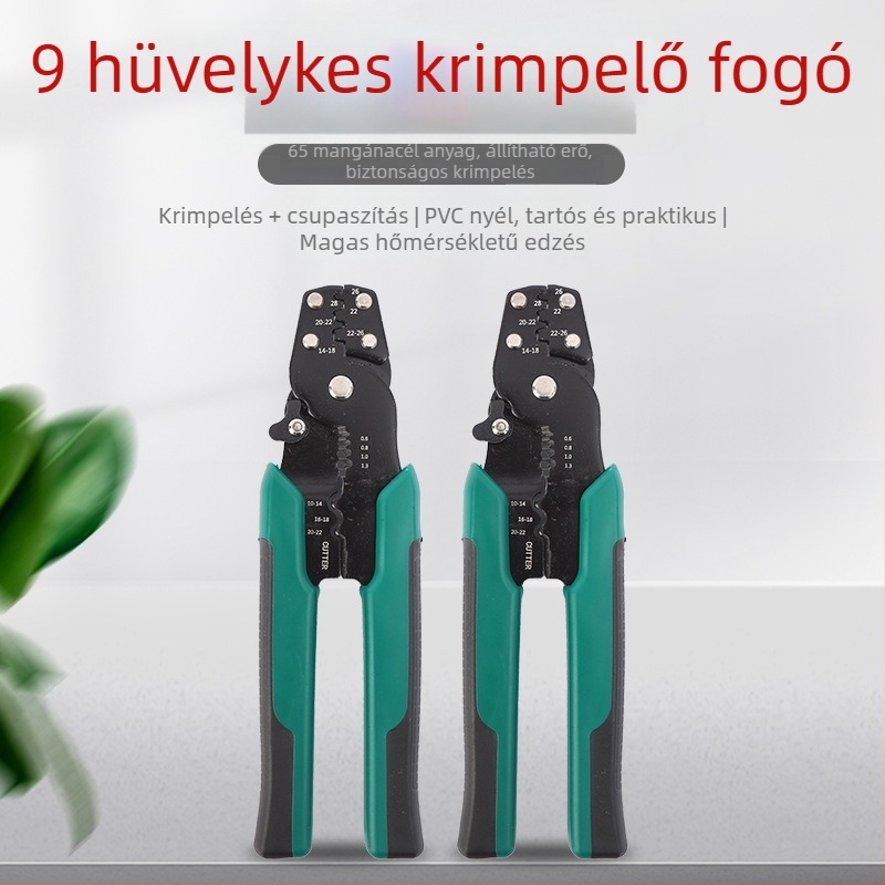Vezetékek krimpelésére és szigetelés eltávolítására szolgáló fogó