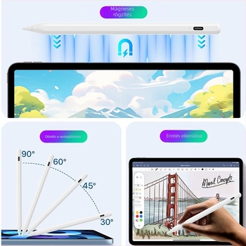 iPad mágneses kapacitív stylus, véletlen érintés elleni védelem — Bluetooth érintőképernyős toll tabletához