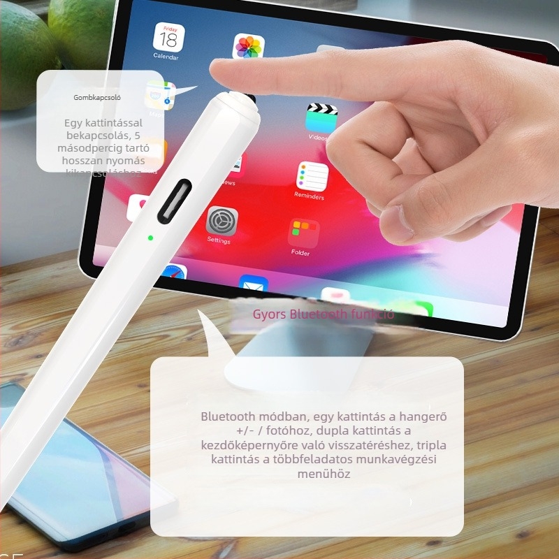 iPad mágneses kapacitív stylus, véletlen érintés elleni védelem — Bluetooth érintőképernyős toll tabletához