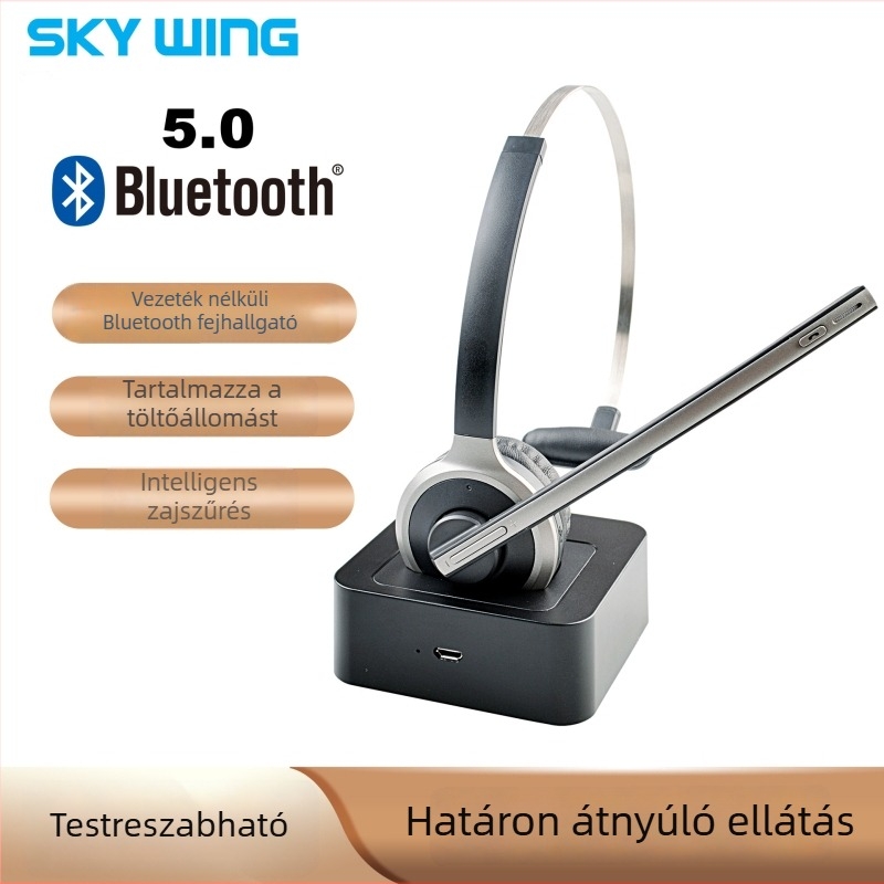 Bluetooth 5.0 fejhallgató üzleti hívásokhoz, egyoldalas fülhallgató, kiváló minőség
