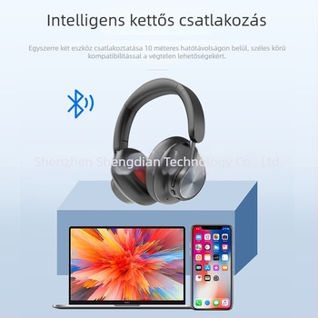 2024-es új ANC V5.3 Bluetooth fejhallgató, over-ear, diákok számára, hordozható zene