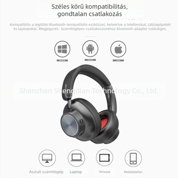 2024-es új ANC V5.3 Bluetooth fejhallgató, over-ear, diákok számára, hordozható zene